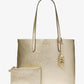 Eliza Extra-Large Metallic Pebbled Leather Reversible Tote Bag