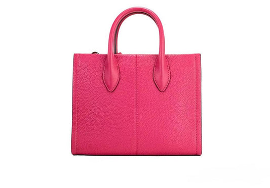 Michael Kors Mirella Small Hot pink Leather Top Zip Shopper Tote Crossbody Women's Bag