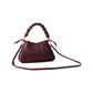 Meringue Pleated Smooth Nappa Leather Small Crossbody