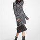 Animal Print Stretch Crepe Trench Coat