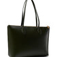 Bleecker Saffiano Leather Large Zip Top Tote
