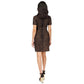 Women's Lace Ring Cutout Mini Dress, Regular & Petite