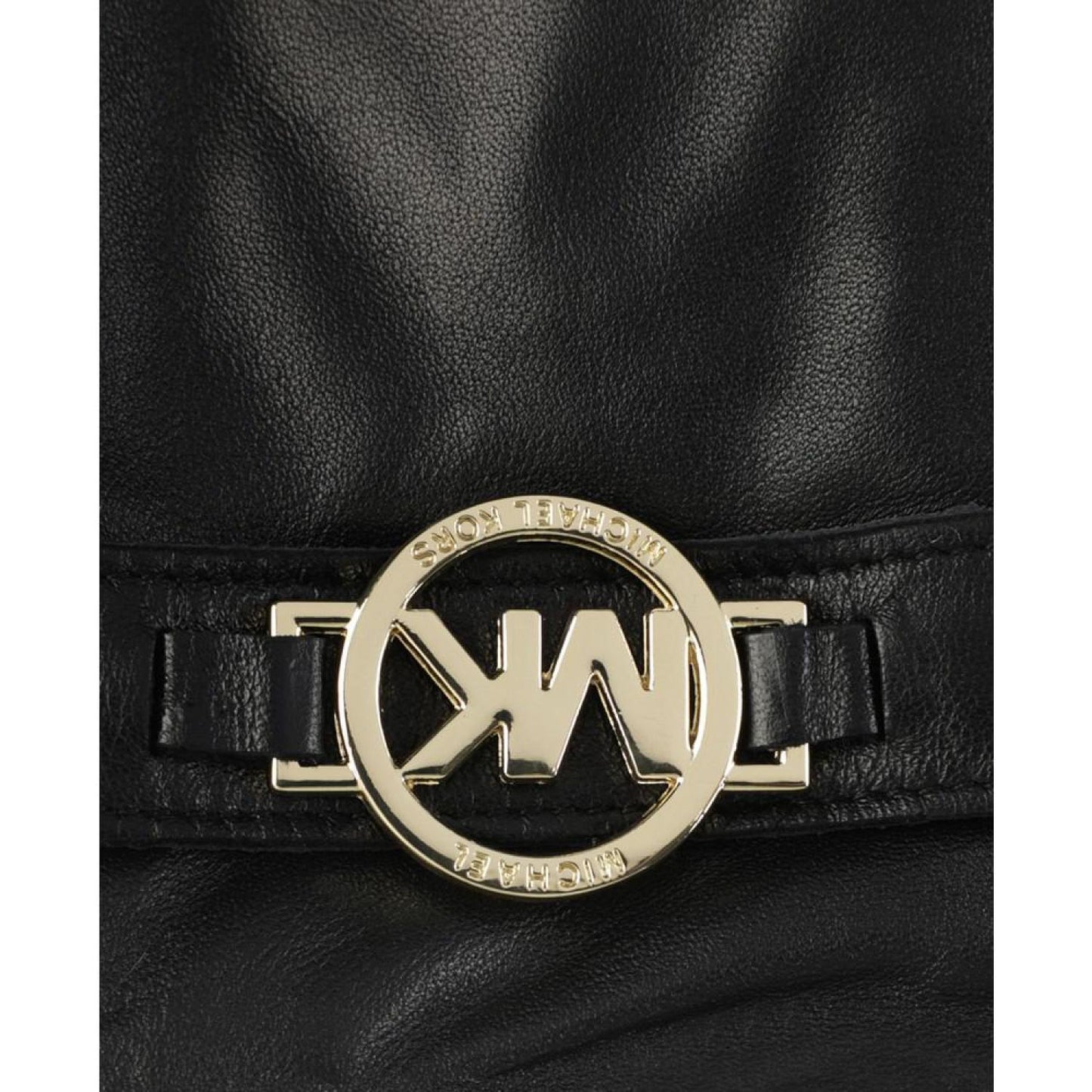 Women's Leather Logo Ornament Gloves