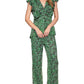 Womens Zebra Print Tie Front Palazzo Pants