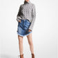 Frayed Hem Denim Skirt