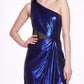 Side Cut-Out Foiled Gown