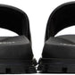 Black 'The Leather Slide' Sandals