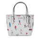 Michael Kors Jet Set Girls Print Signature PVC XS Carryall Top Zip Tote (Bright Women's multi)