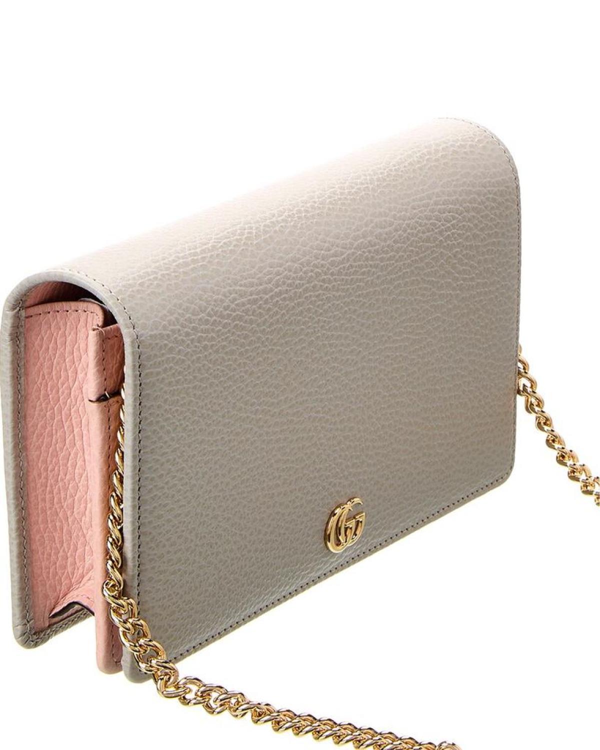 Gucci GG Marmont Leather Chain Wallet