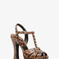 Rosanna Studded Python Platform Sandal