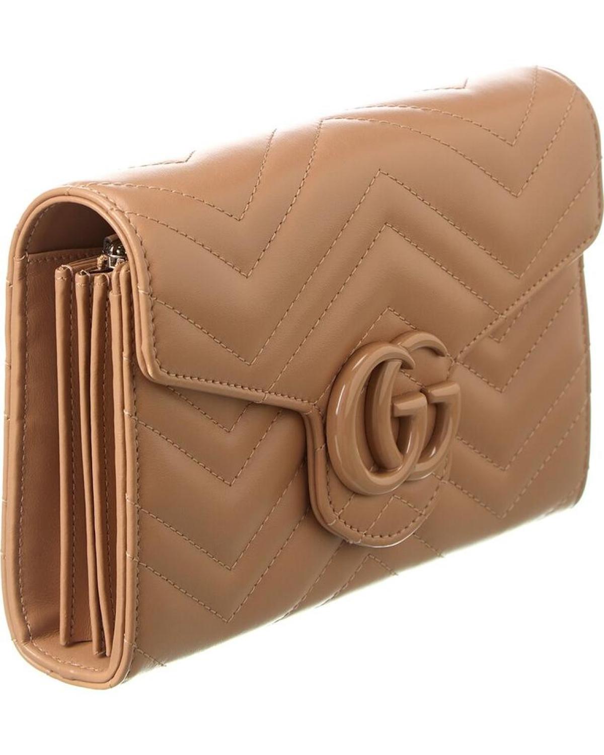 Gucci GG Marmont Matelassé Leather Wallet On Chain