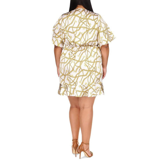 Plus Size Signature-Print Ruffled Dress
