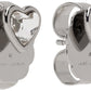 Silver 'The Charmed Heart' Stud Earrings
