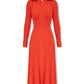 Michael Michael Kors Long Sleeved V-Neck Midi Dress