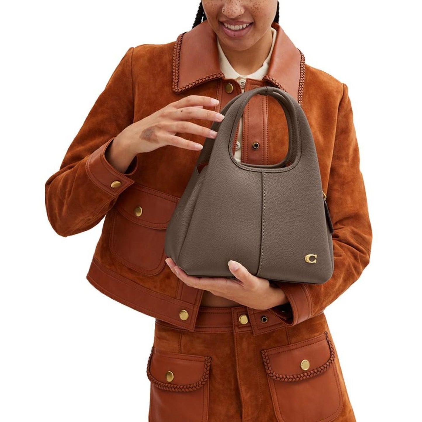 Lana 23 Polished Pebble Leather Medium Shoulder Bag