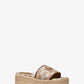 Sadler Logo Jacquard and Jute Wedge Sandal