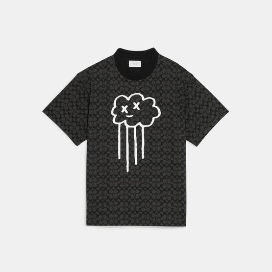 Coach Outlet Rave Cloud T Shirt In Organic Cotton