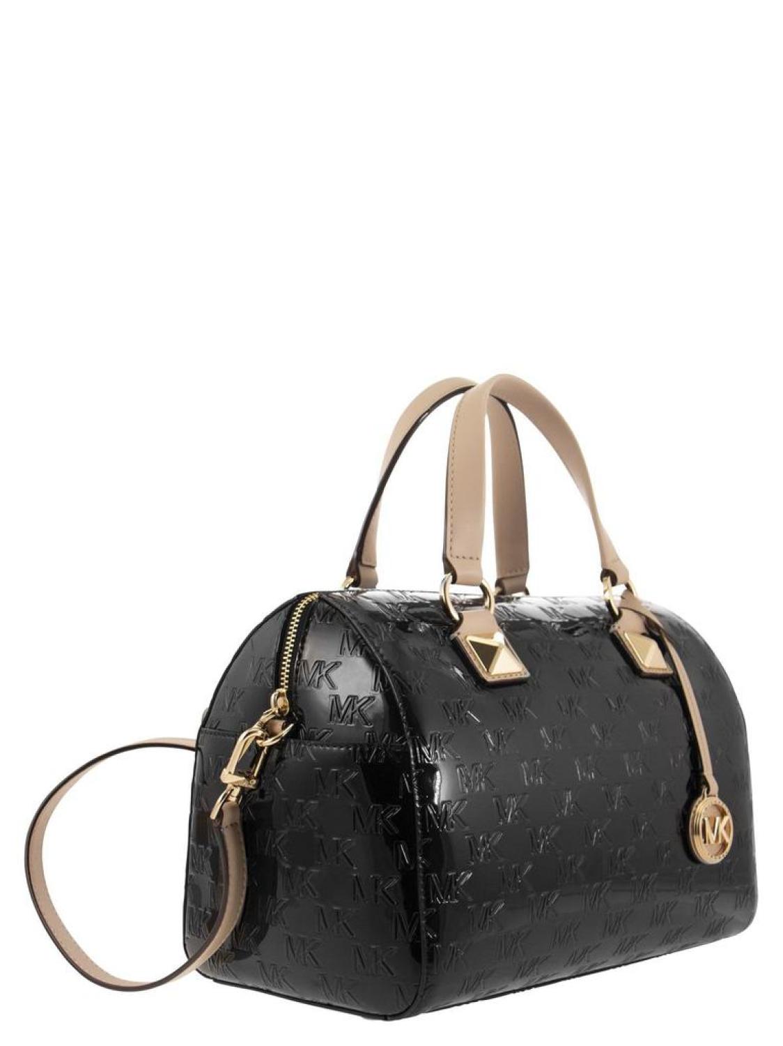 Michael Michael Kors Grayson Logo Embossed Medium Satchel Bag