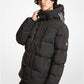 Logo Tape Quilted Nylon Puffer Jacket