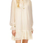 Womens Metallic Mini Shift Dress