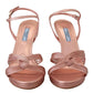 Prada Ankle Strap Heels Stiletto Sandals Women's Leather