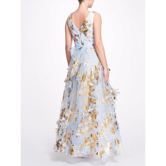 Sleeveless Organza Hi-Lo Gown