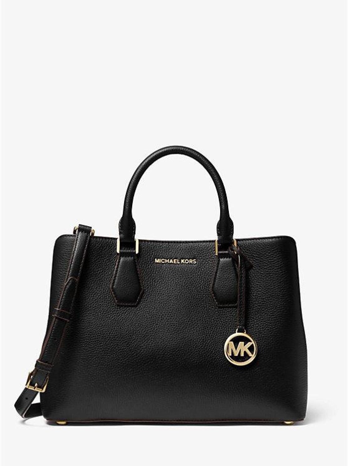 Camille Large Pebbled Leather Satchel