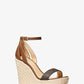 Kimberly Logo and Leather Wedge Sandal