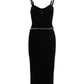 Michael Kors Logo-Belted Stretch Midi Dress