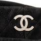 Chanel Black Nubuck Leather Natural Beauty Tote Bag