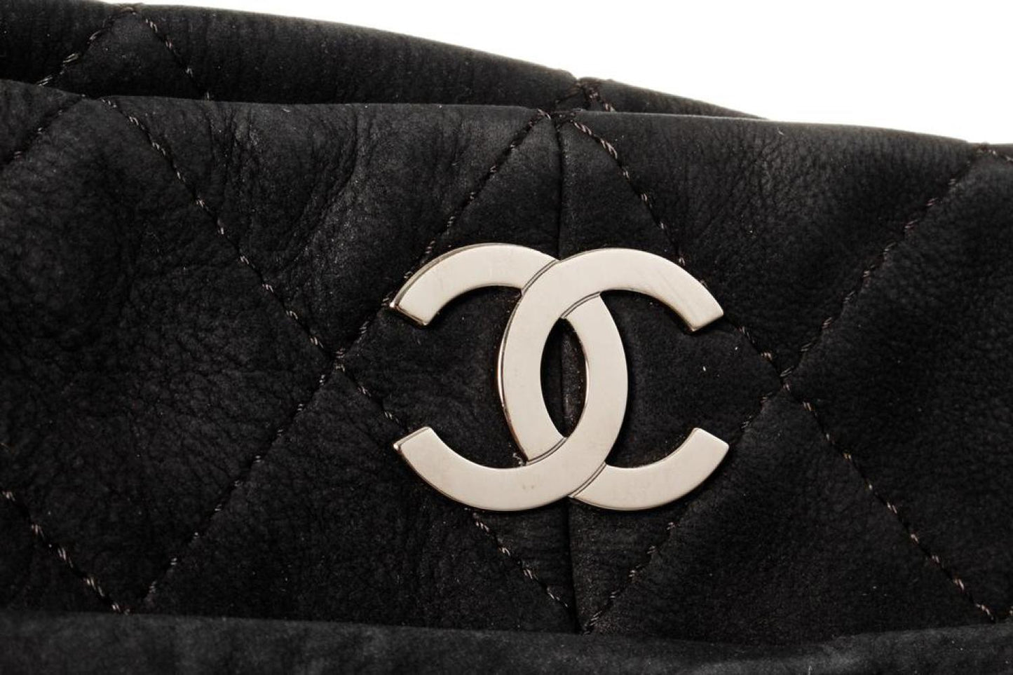 Chanel Black Nubuck Leather Natural Beauty Tote Bag