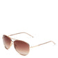 Brow Bar Aviator Sunglasses, 59mm