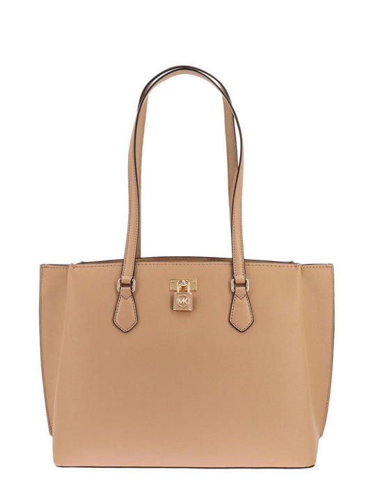 Michael Kors Padlock-Detailed Top-Zip Large Tote Bag