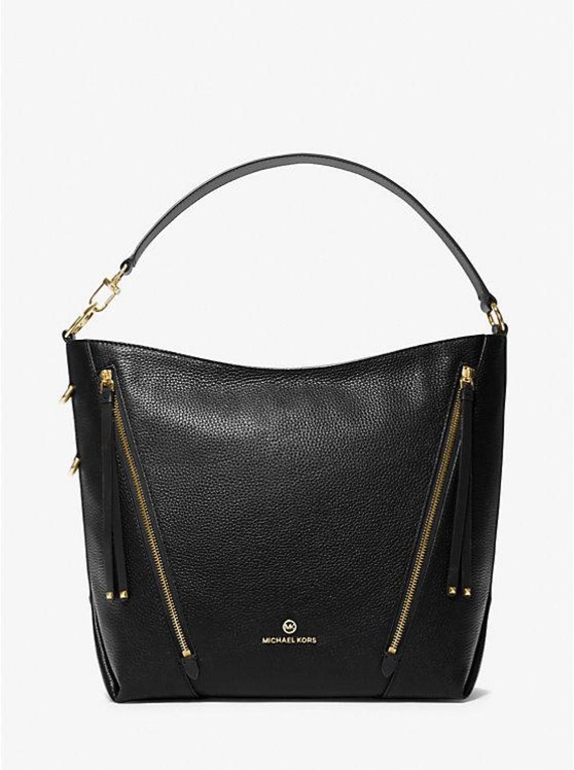 brooklyn large pebbled leather backpack Brooklyn Large Pebbled Leather Shoulder Bag