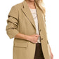 Michael Kors Ruched Sleeve Wool Jacket