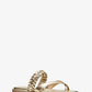 Alba Braided Metallic Faux Leather Slide Sandal