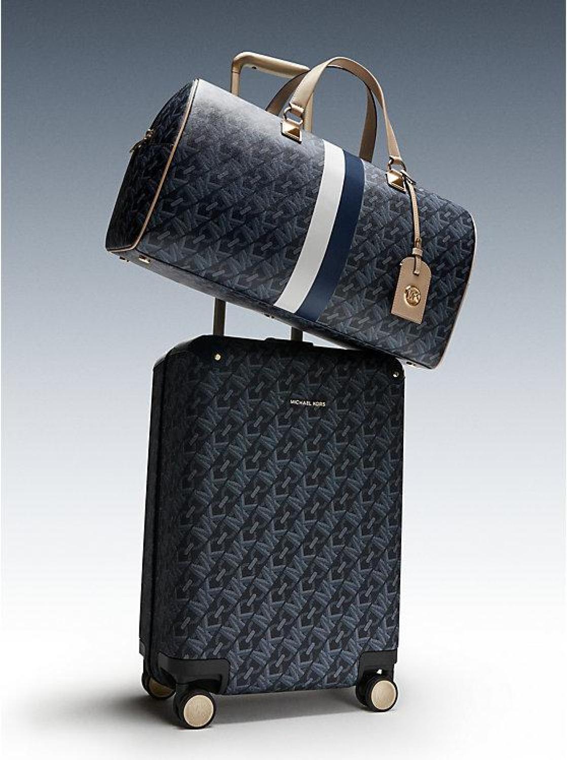 Grayson Extra-Large Empire Signature Logo Stripe Weekender Bag