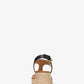 Laney Saffiano Leather Espadrille Wedge Sandal
