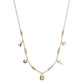 Cubic Zirconia Iconic Mini Charm Bib Sculpted C Motif Necklace