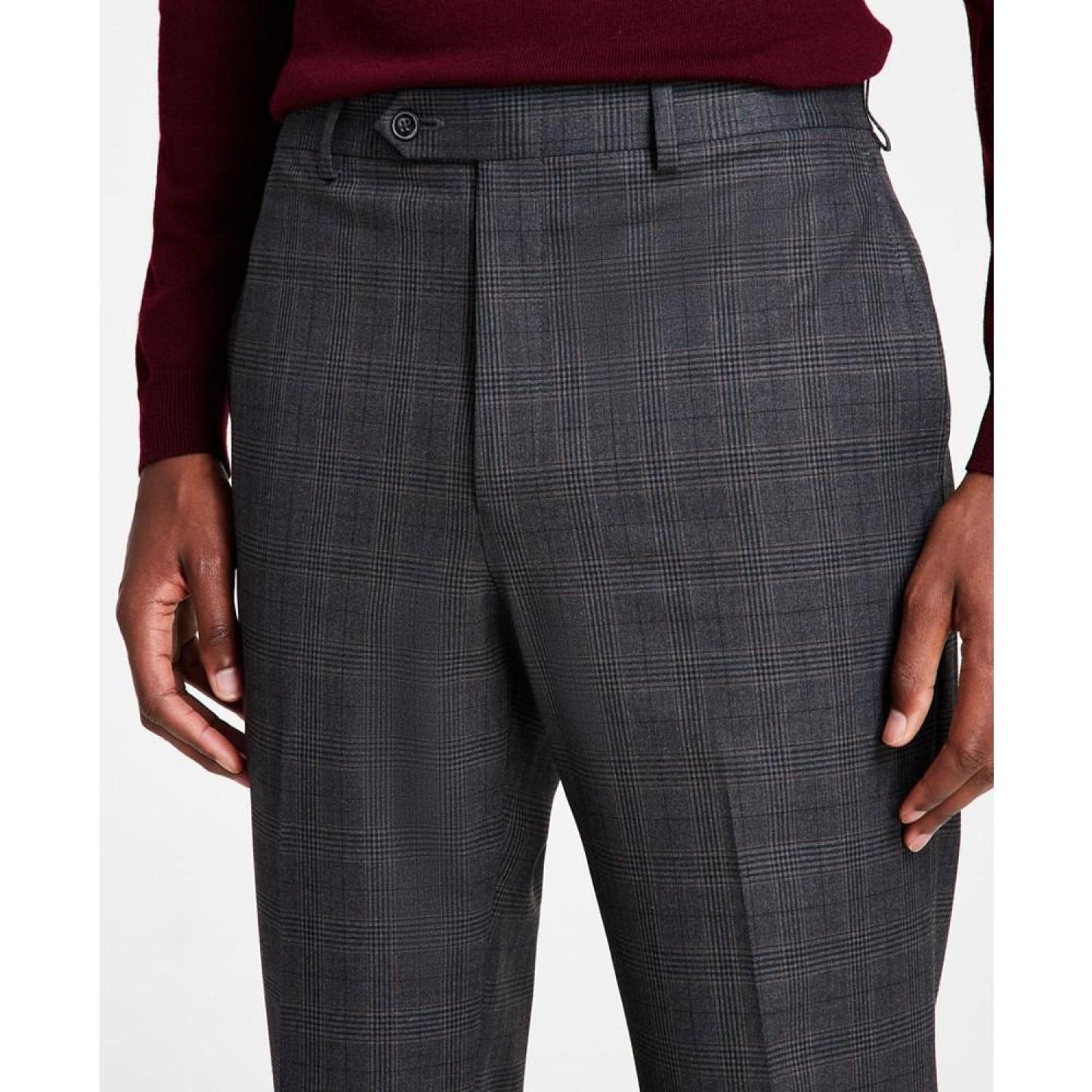 Men's Classic Fit Flat Front Creased Pants