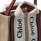 Chloé Woody Nano Canvas & Leather Tote