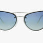 Catwalk 69Mm Sunglasses In Light Grey With Gradient Blue