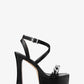 Paola Chain Embellished Leather Platform Sandal