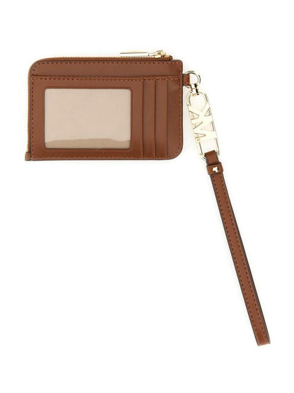 Michael Kors Empire Logo-Plaque Zipped Cardholder