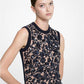 Floral Embroidered Cashmere Shell