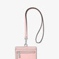Jet Set Travel Saffiano Leather Card Case Lanyard