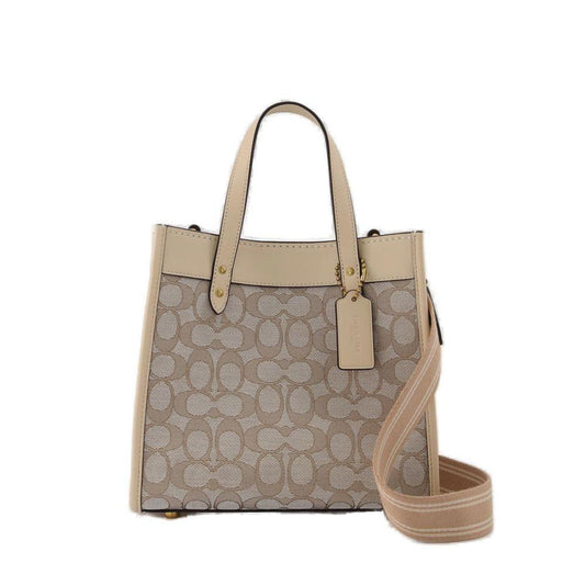 Coach Monogram-Jacquard Small Top Handle Bag
