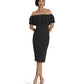 Jersey Off-the-Shoulder Cocktail Dress