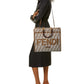 FENDI Sunshine Medium Raffia & Leather Tote