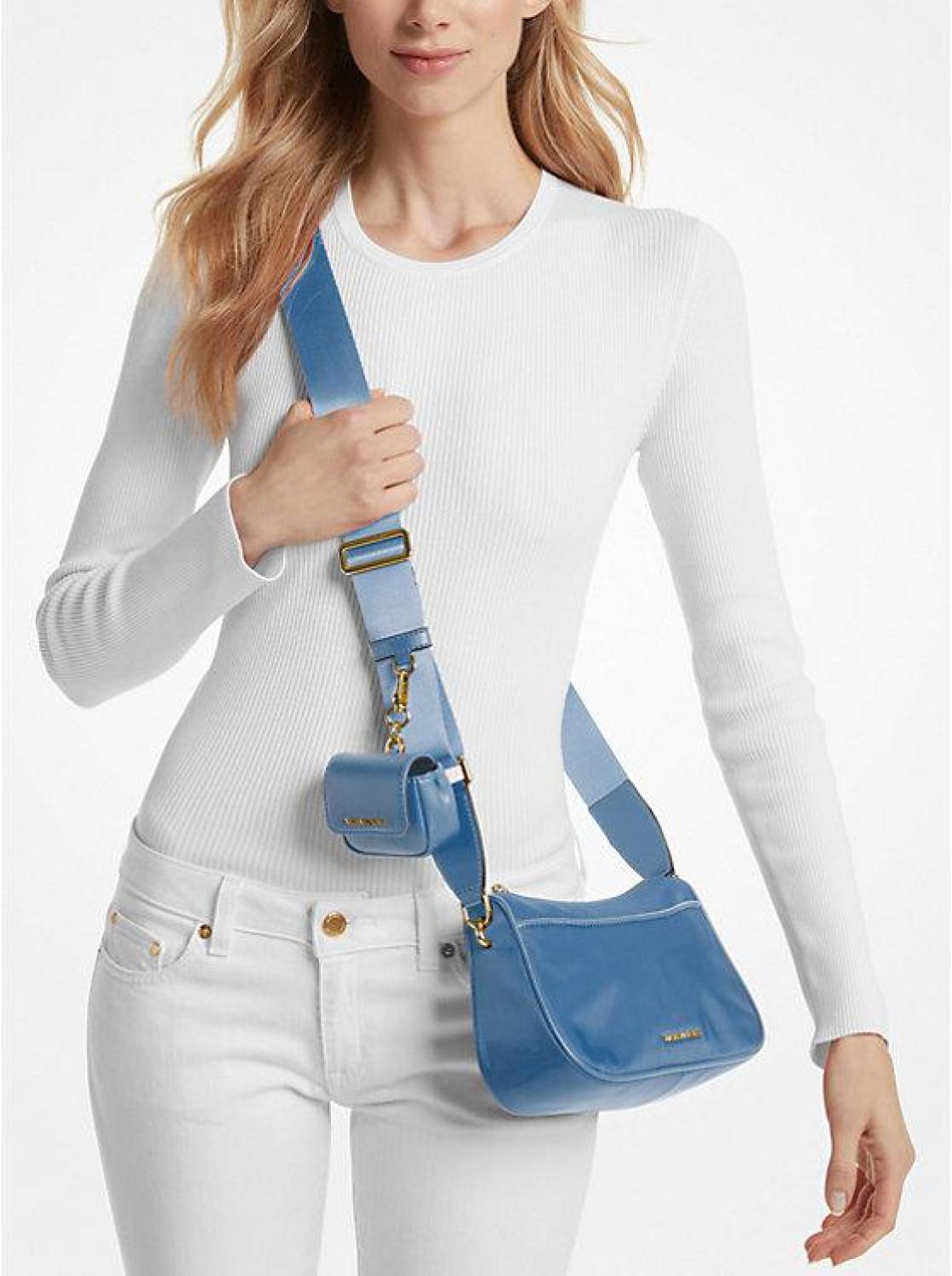 can a medium coach backpack fit a macbook pro Jet Set Medium Nylon Crossbody Bag with Case for Apple AirPods Pro®
